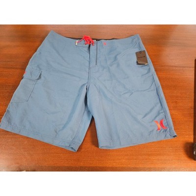 Hurley Board Shorts Mens 44 Blue New Cargo Pocket Swim Trunks G8480-00