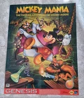 VINTAGE MICKEY MANIA SEGA GENESIS POSTER/FOLDED GAME INSERT ONLY *ACCEPTABLE*