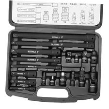  18-Piece includes 1/4" 3/8” & 1/2” Drive Socket Drive Tool Accessory Set