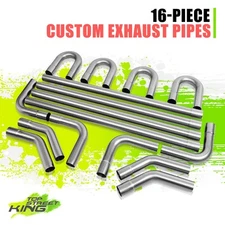 16pcs 2" Custom Intake Exhaust Tubing Mandrel Bend Pipe Universal Piping Kit