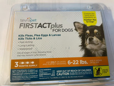 TevraPet First Act Plus for Dogs 6-22 lbs - 3 Month Supply - Flea Tick