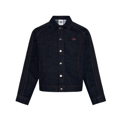 adidas Originals Denim Casual Cotton Sports Polo Long Sleeve Jacket