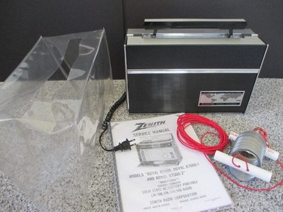 ZENITH Trans Oceanic D7000Y 11 Band Radio AM FM SW Cord, Cover, Booklet, Manual