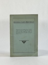 General Lee's Birthday Address by Lyon Gardiner Tyler at Hollins College 1st ed