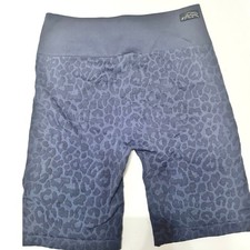 Tiger Friday Black Textured Leopard Bike Shorts Adult One Size Compression