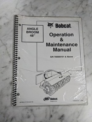 BOBCAT OPERATOR SERVICE MAINTENANCE MANUAL ANGLE BROOM 48  2002 ATTACHMENT