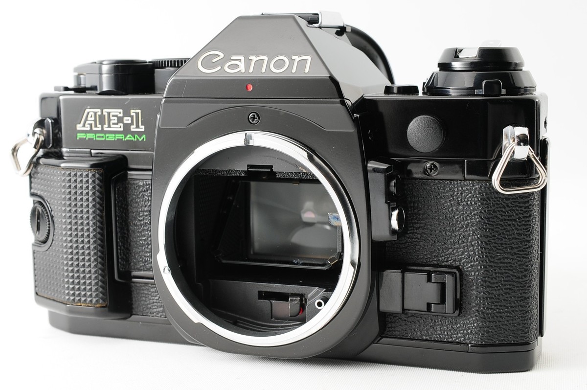 Canon AE-1 PROGRAM BLACK newFD 50㎜ f1.4 N. MINT] Canon AE-1 Program Black Camera NFD New FD 50mm f