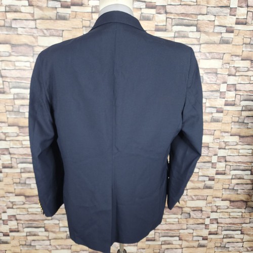 Deansgate Sport Coat Blazer Mens 44R Dark Navy Gold Button USA - Picture 7 of 10