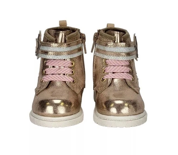 Botas estrella doradas metálicas Wonder Nation para niñas - Niño pequeño talla 6 - Zapatos altos Foto 2 de 4