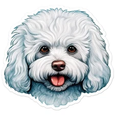 Bichon Frise Cockapoo - Vinyl Decal Sticker - Car Window Laptop - ebn11310