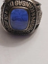 Vintage MISSOURI Pacific KANSAS DIV Railroad  Service  Ring Sterling Silver