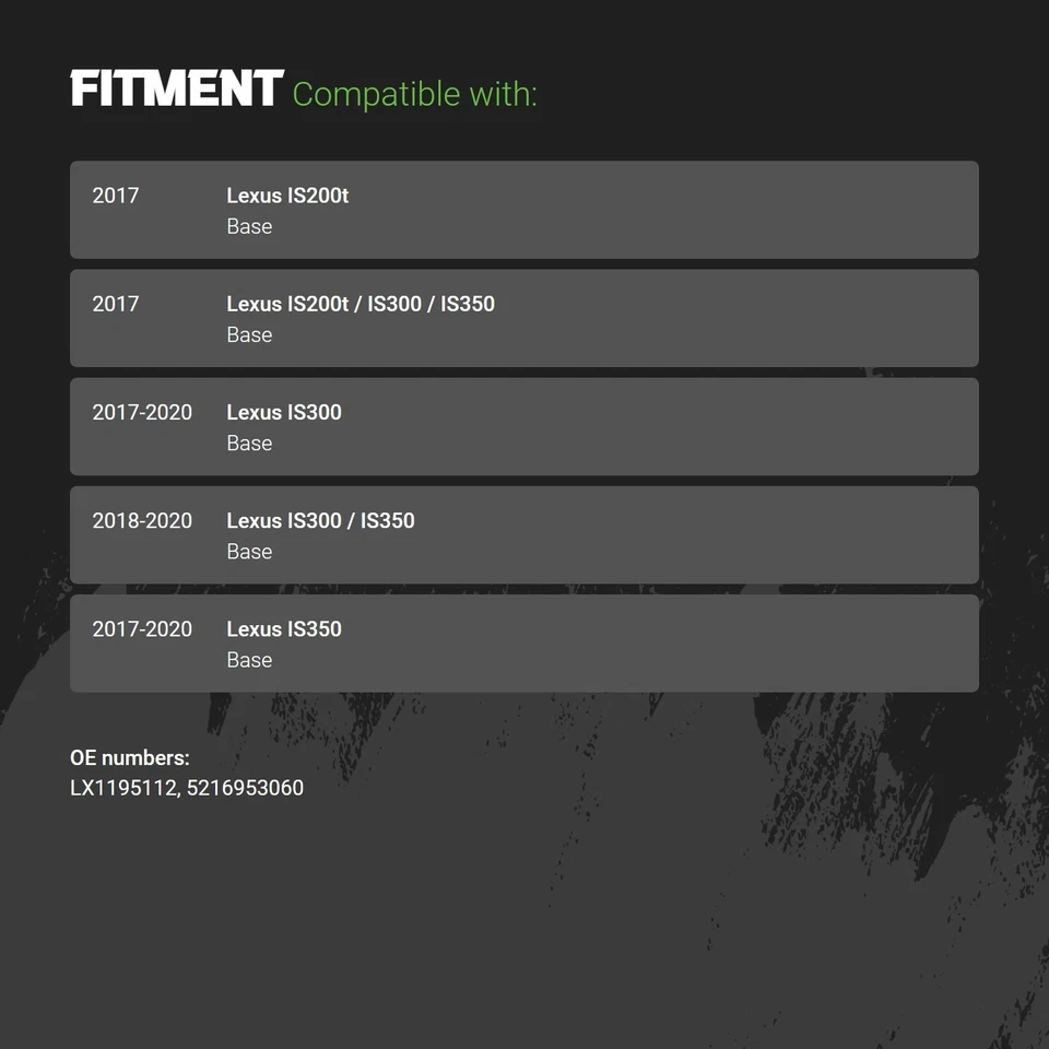 Bumper Valance For Lexus IS350 2017-2020 Rear Lower CAPA Certified LX1195112 Foto 2 de 2