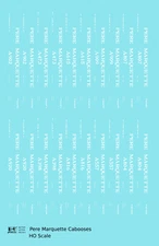 K4 HO Scale Decals Pere Marquette Caboose White