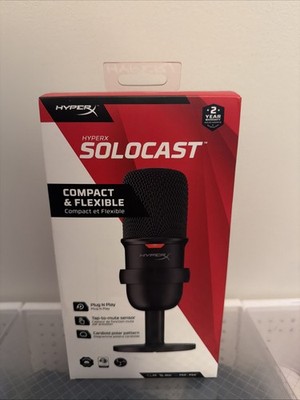 HyperX SoloCast -USB Condenser Gaming Microphone in Black SEALED