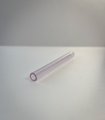 pinkes Ziehröhrchen aus Glas - safer sniefen