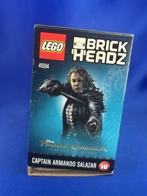 2017 LEGO Brick Headz 100% Complete Captain Armando Salazar 41594 Retired Manual