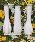 Vintage Milk Glass Bud Vase 9" Lot Of 3 EO Brody Hoosier Vtg MCM Glass