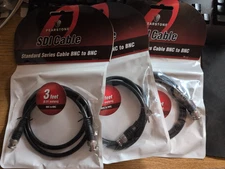 4 New Pearstone 3ft Standard Series Cable - BNC to BNC SDI-1025
