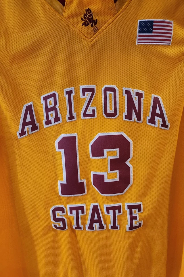 Camiseta deportiva de baloncesto James Harden Arizona State College - dorada Foto 2 de 4