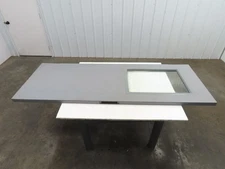 CP18GL42670F Fire Rated Metal Door 30x84" Half Glass 18 Gauge Gray 1.5 Hour