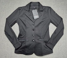 HKM Jacket Womens 36 Black Alison Competition Show Equestrian Riding Coat Sport