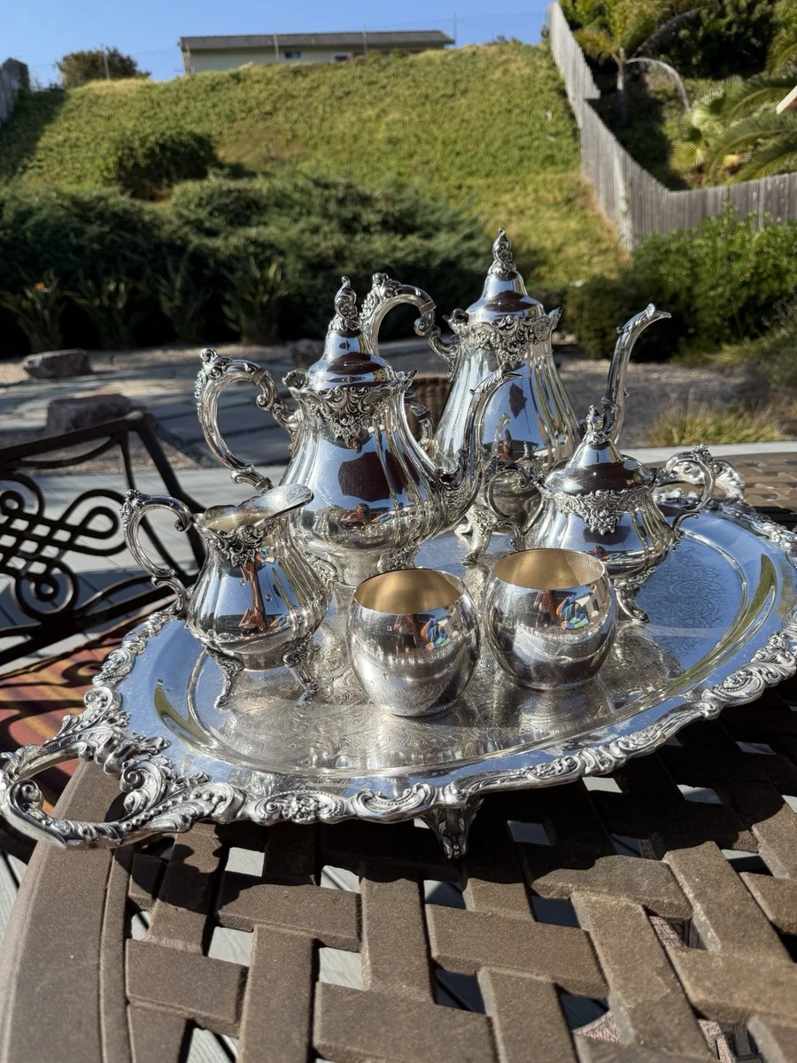 Wallace Baroque/Rococo Antique US Silver-Plated Teapots, Coffee
