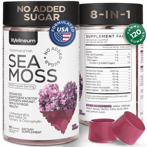 Multimineral Sea Moss Glow Gummies 3000 Mg Irish Seamoss for Immunity Thyroid - Picture 1 of 6