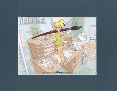 TINKER BELL~PETER PAN~PIXIE DUST~ 8 x 10 ~Mat Print~Ink & Paint~Art Studio~NEW