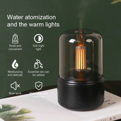 KINSCOTER Portable Mini Aroma Diffuser USB Air Humidifier Essential Oil Night Li
