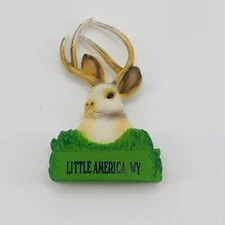 Little America WY Souvenir Rubber Refrigerator Magnet w/ Jackalope