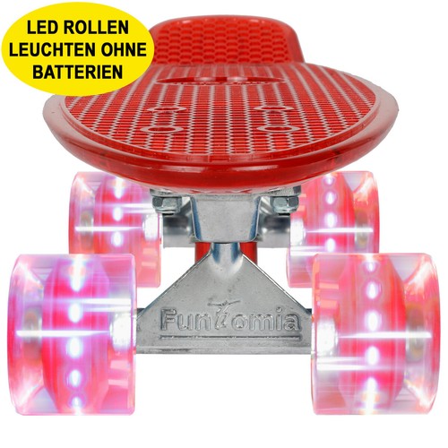 Mini-Board FunTomia LED Rollen Skateboard Cruiser board ABEC-9 + T-Tool + Gummi - Bild 45 von 64