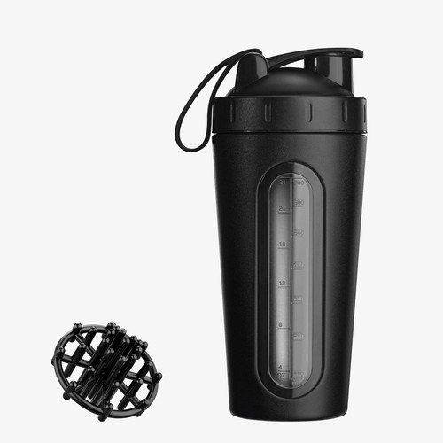 Edelstahl Protein Shaker Becher 700ml Eiweiß Shaker Sport Fitness Eiweiss Shaker - Bild 23 von 23