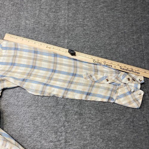 Miller Western Wear Shirt Mens White Fancy 16.5 35 XL Vintage Western Pearl Snap - Picture 9 of 10
