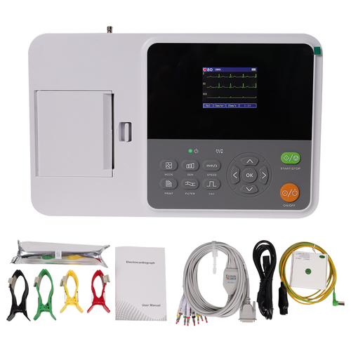 CONTEC E3M ECG Machine Digital 3 Channel 12 Lead Electrocardiograph PC Software