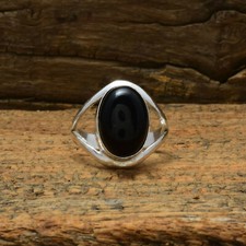 Incredible Black Onyx Gemstone 925 Sterling Silver Handmade Ring All Size BOO-74