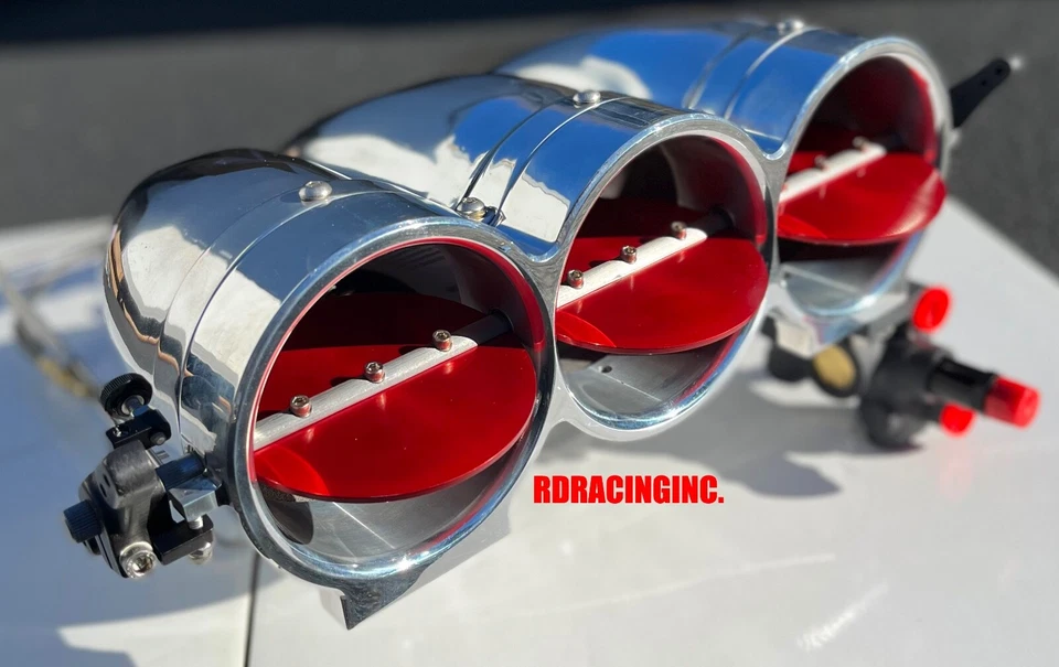 SBC ENDERLE TALL INJECTOR KIT WITH HAT 4 3/8 BUTTERFLIES BIG & UGLY BAU-3 COMBO - Image 3 of 4