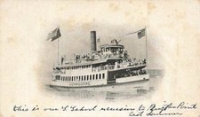 c1905 Steamship Ferry Commodore Antique Passengers People P133