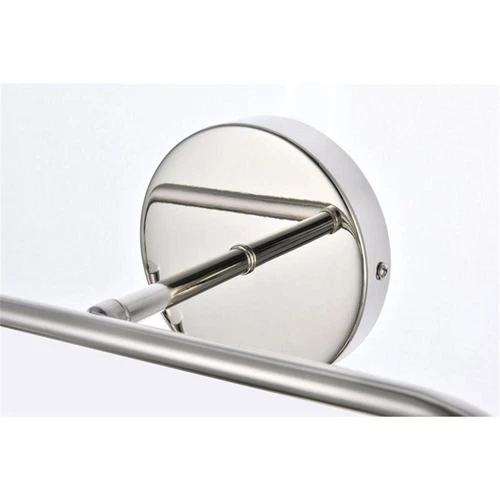 Living District Hanson 2-Light Metal Bath Sconce in Polished Nickel and Clear - Picture 6 of 7