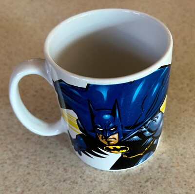 COMIC BOOK COFFEE MUG (c1990 Monogram Toys) -- Vintage Batman