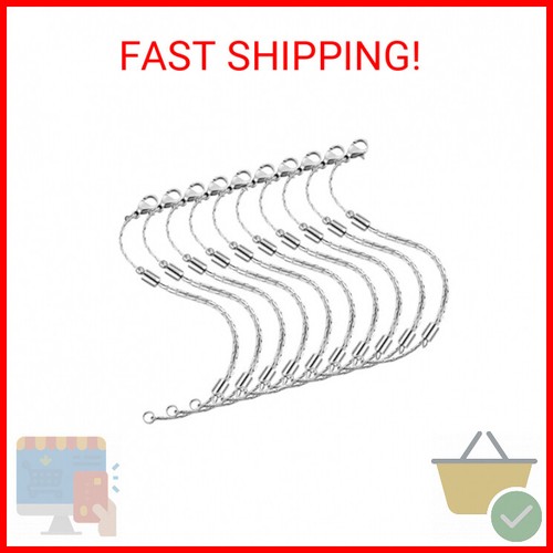 Stainless Steel Necklace Extender Chain Adjustable Silver Necklace Chain Extende