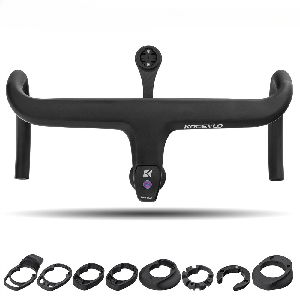 Road Bike Full Carbon Stem Integrated Bicycle Handlebar with Spacers