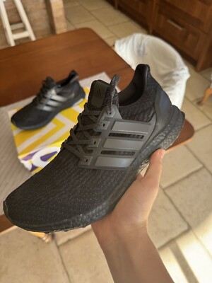 Adidas Ultra Boost Triple Black UK9 Excellent Condition UK