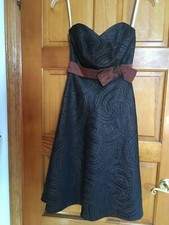 Davids Bridal brown strapless dress size 2