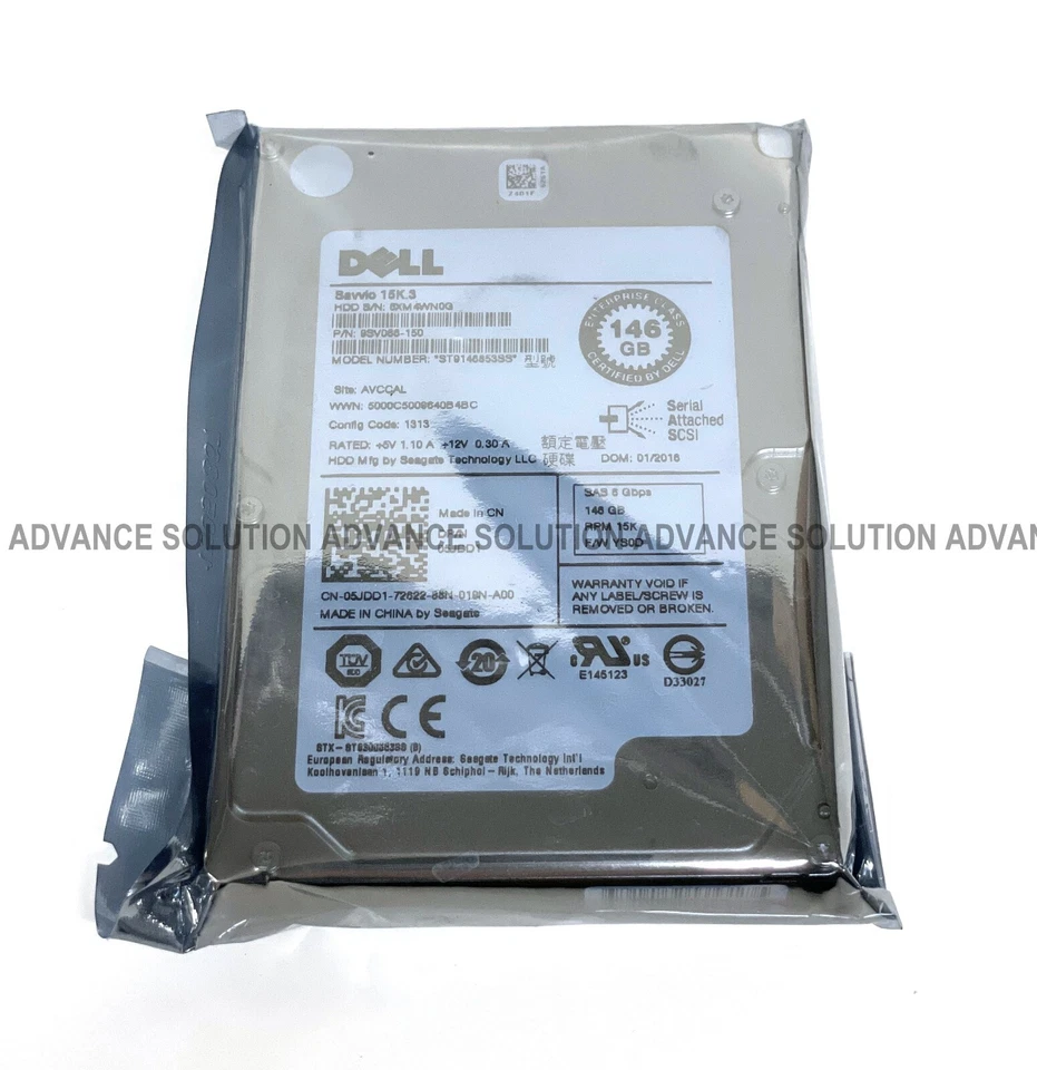 NEW DELL SEAGATE ST9146853SS 2.5" 146GB 15K SAS 6GB/S HDD HARD DISK 5JDD1 - Image 3 of 4