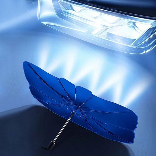 V neck Car Sunshade Front Windshield Sunscreen Insulation Sun Umbrella 140x79CM - Foto 11 di 12