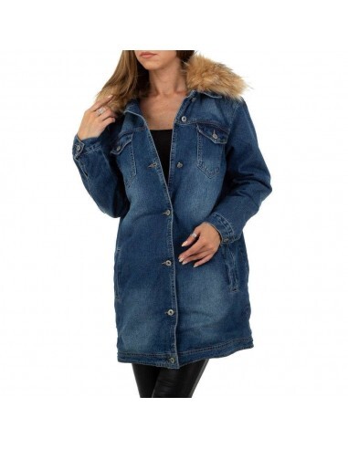 Cappotto donna di jeans giacca giubbino giubbotto pelliccia trench imbottito  | eBay