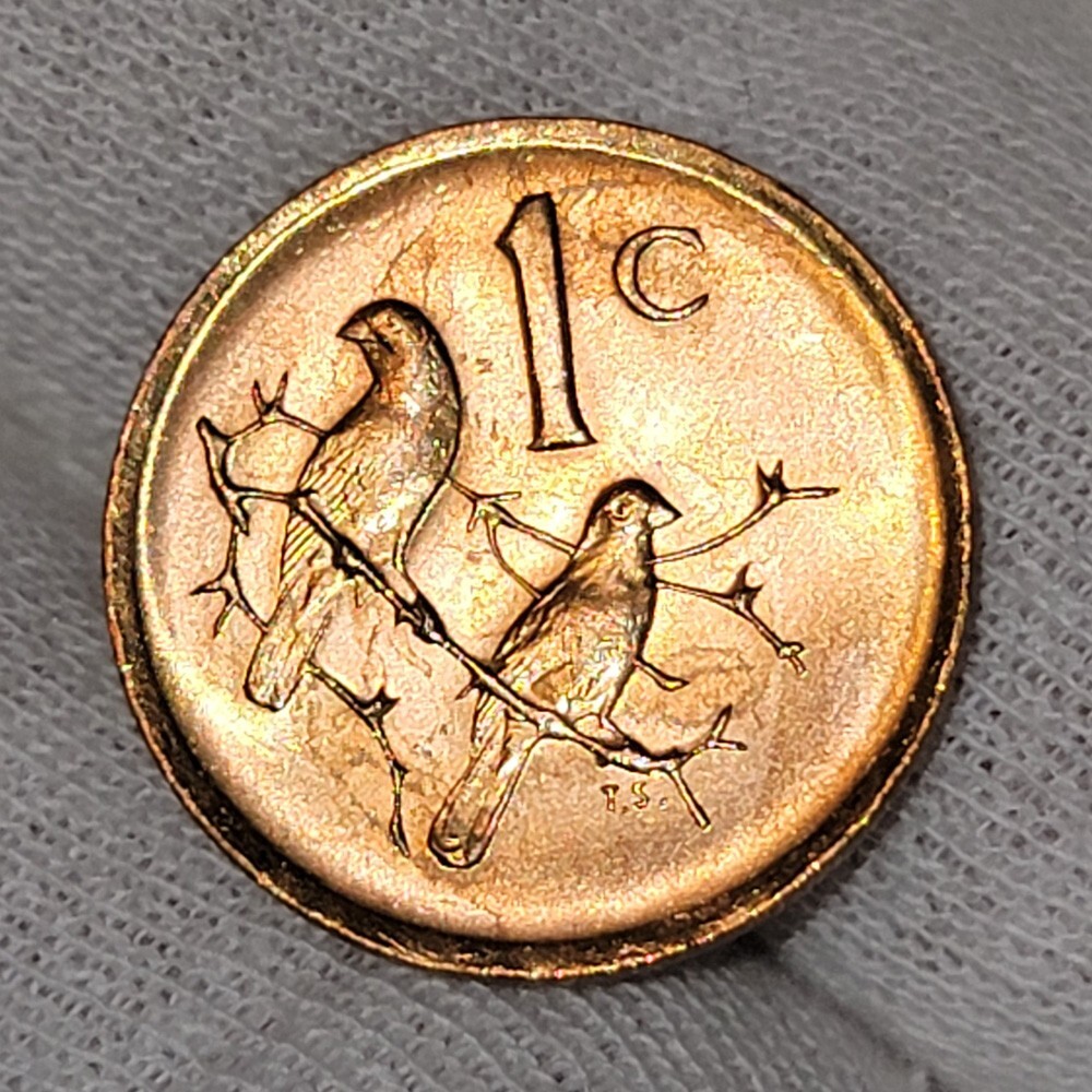 1989 SOUTH AFRICA 1 CENT 1C LAST YEAR TYPE BRILLIANT UNCIRCULATED BU  sparrow | eBay