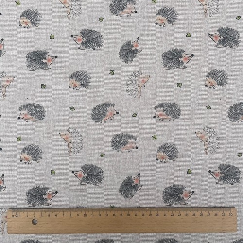Tela de tapicería cortina de aspecto lino rico en algodón para animales y flores - Imagen 31 de 55