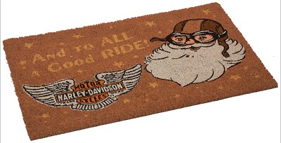 Harley-Davidson Biker-Weihnachtsmann-Fußmatte HDX-99186 Türvorleger Logo