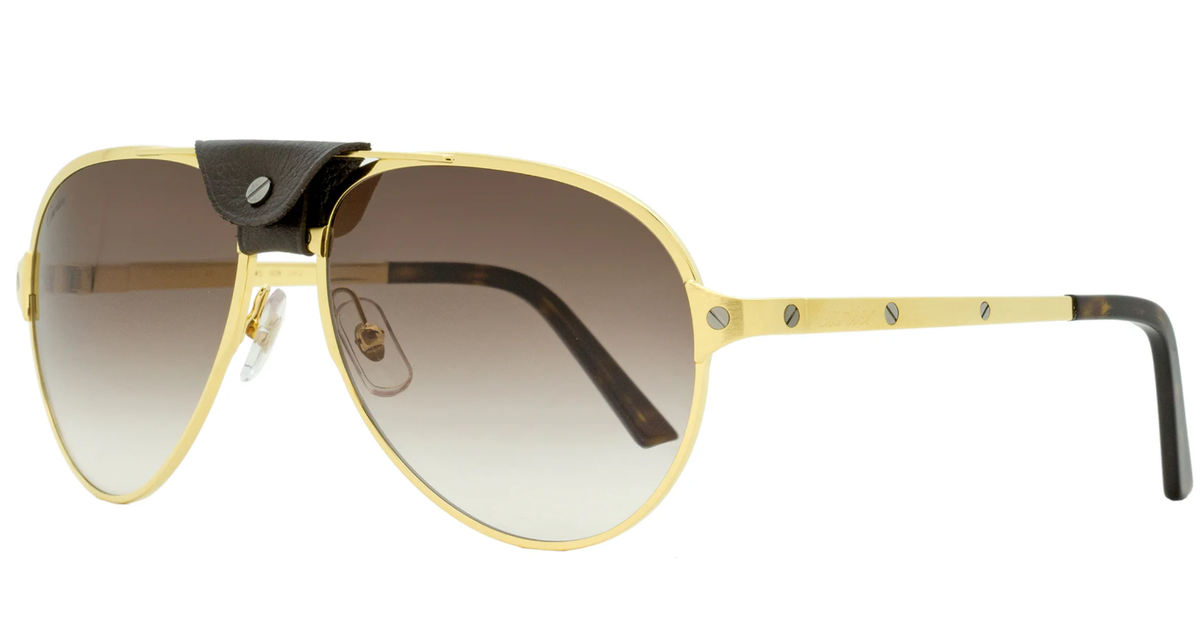 Cartier トリニティ アビエーターサングラス ゴールド Cartier
